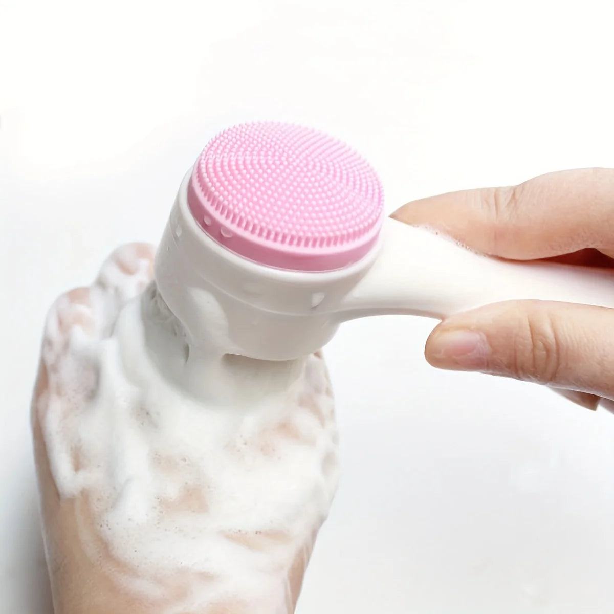 Silicone Dog Paw Cleaner & Massage Brush - Muddy Paw Scrubber in Pink