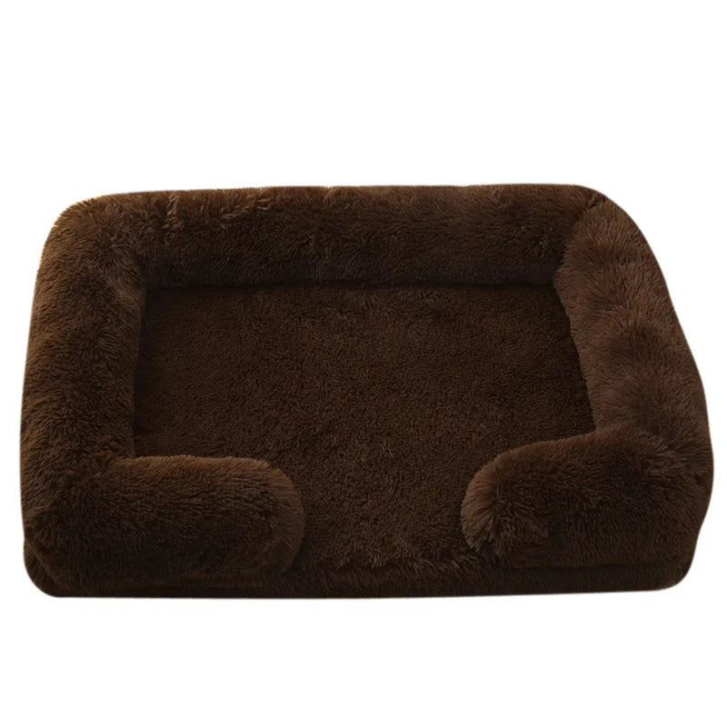Dog Bed Plush Pet Bed – Thickened Winter Sleeping Pad, Removable Cover for Small & Large Dogs