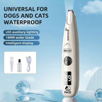 Dog Grooming Trimmer with LED Light for Face, Paws, and Ears