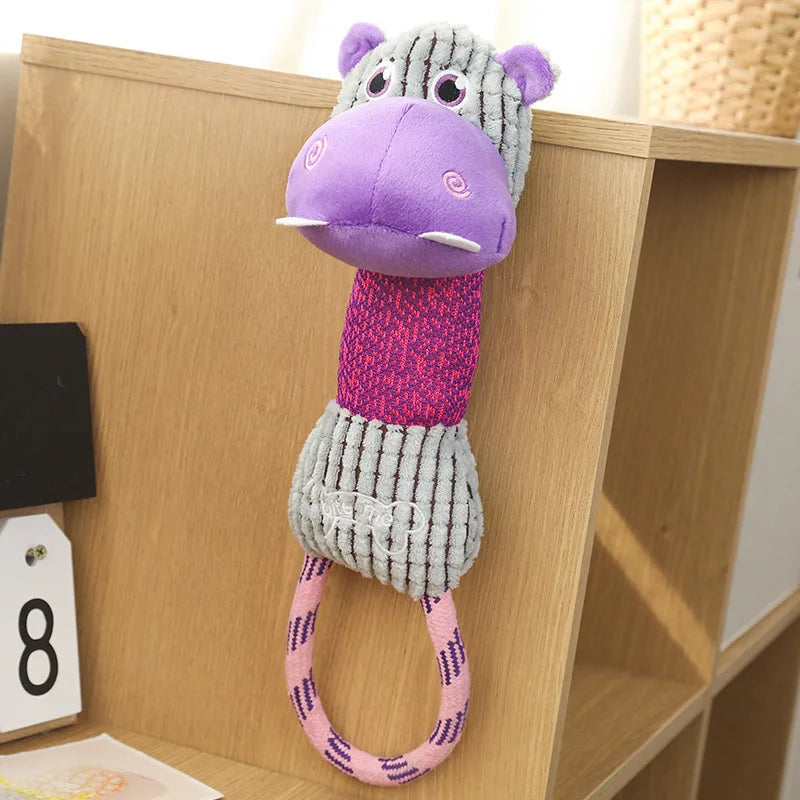 Animal Shape Corduroy Squeaky Dog Toy