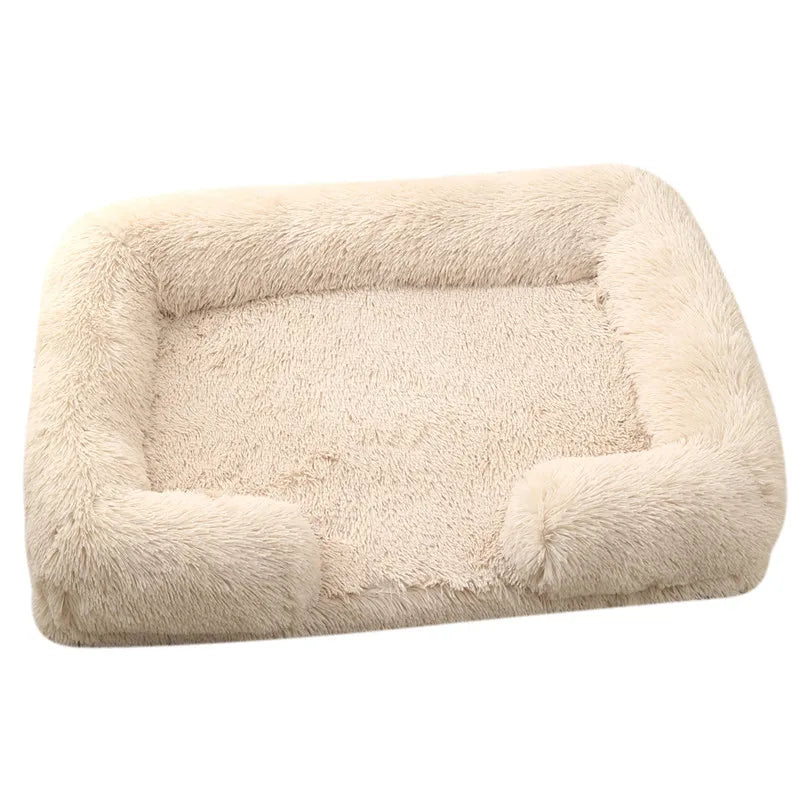 Dog Bed Plush Pet Bed – Thickened Winter Sleeping Pad, Removable Cover for Small & Large Dogs