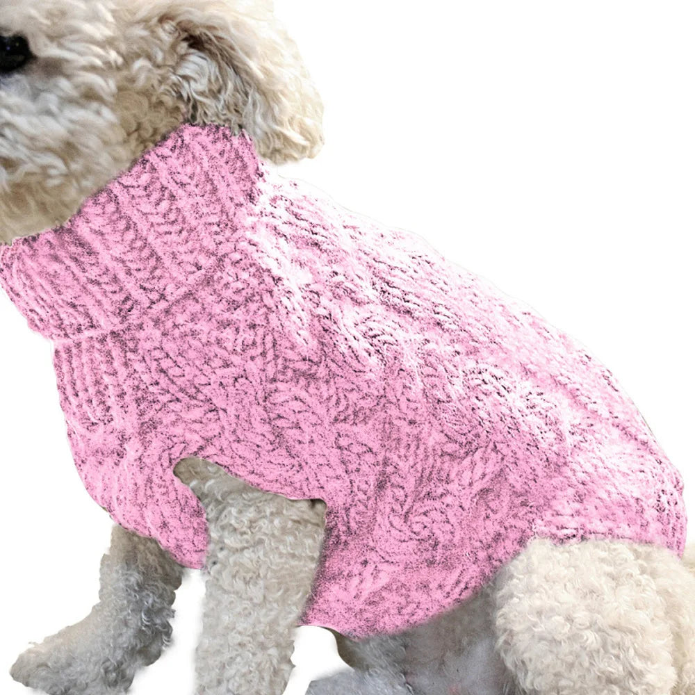 Dog Sweater for Small Breeds – Autumn Knit Fleece Warmwear