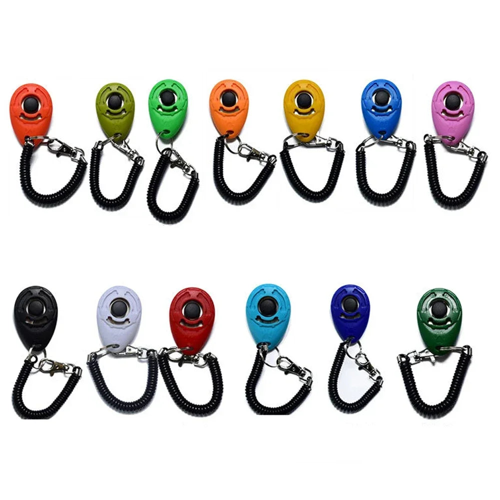 2-in-1 Dog Training Clicker & Whistle – Pet Behavior Training Tool with Keyring