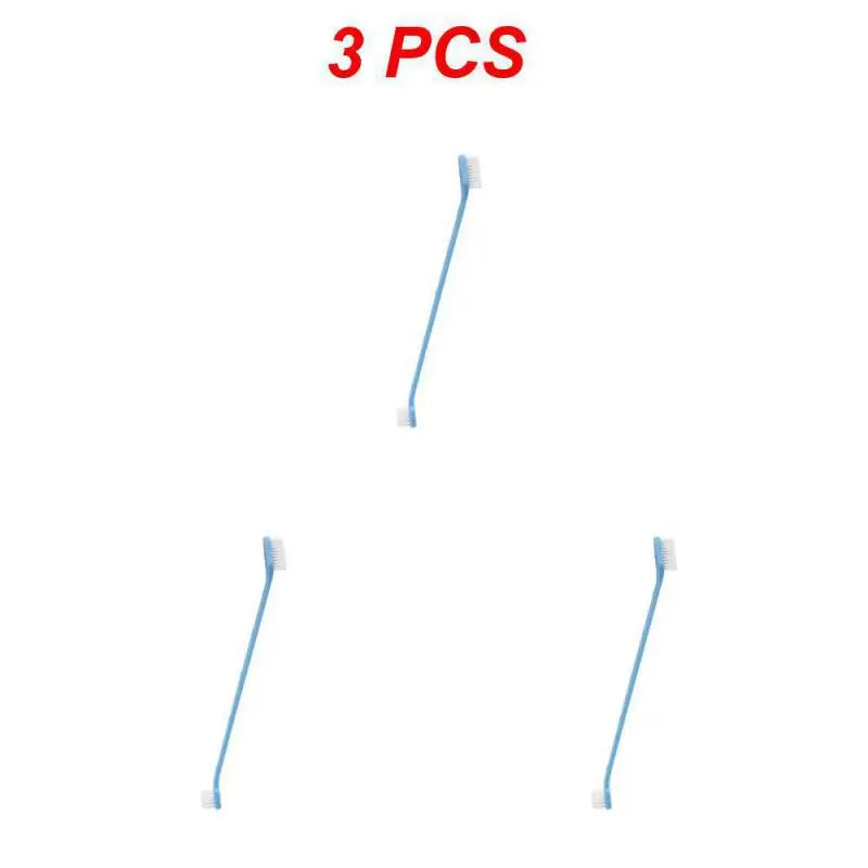 Double Head Dog Toothbrush – Multi-Angle Nylon Bristle Cleaner