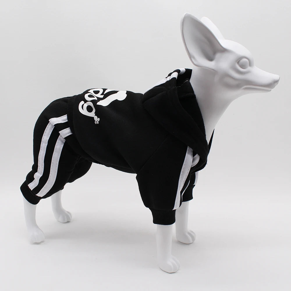 Adidog Dog Jumpsuit – Hooded Spring Outfit for Small Dogs