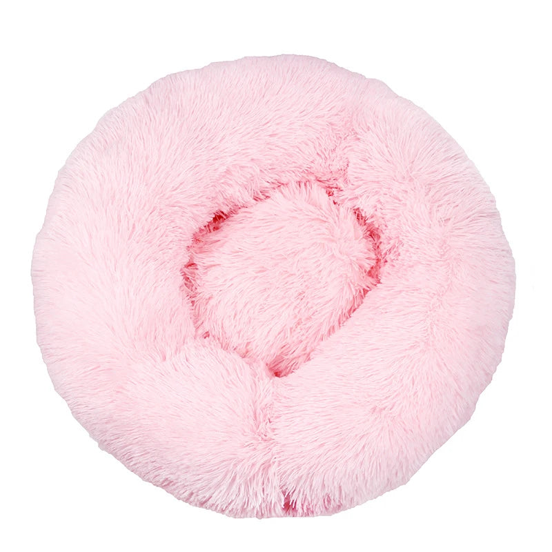 Pet Dog Bed Donut Cuddler – Ultra Soft Washable Round Dog Kennel, Winter Warm Sofa