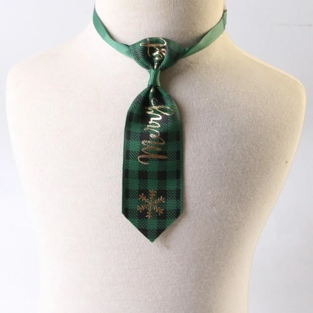 Nonecn Christmas Dog Bow Tie – Red & Green Adjustable Holiday Pet Accessory