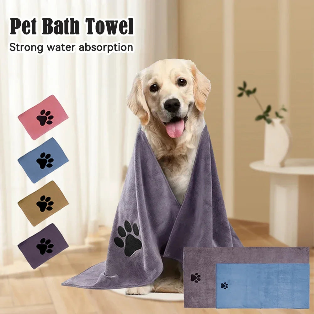Microfiber Pet Bath Towel for Dogs – Super Soft and Highly Absorbent
