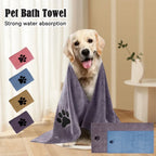Microfiber Pet Bath Towel for Dogs – Super Soft and Highly Absorbent