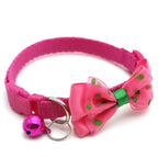 Fashionable Pet Collar With Bow Tie & Bell – Adjustable Nylon for Small Dogs