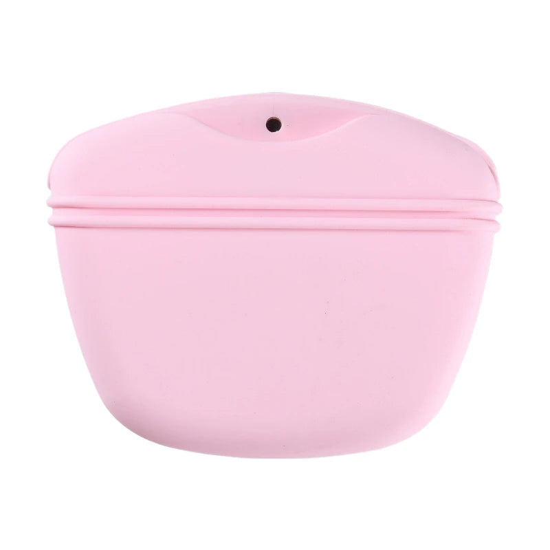 Silicone Dog Treat Training Pouch – Portable Magnetic Closure Waist Bag