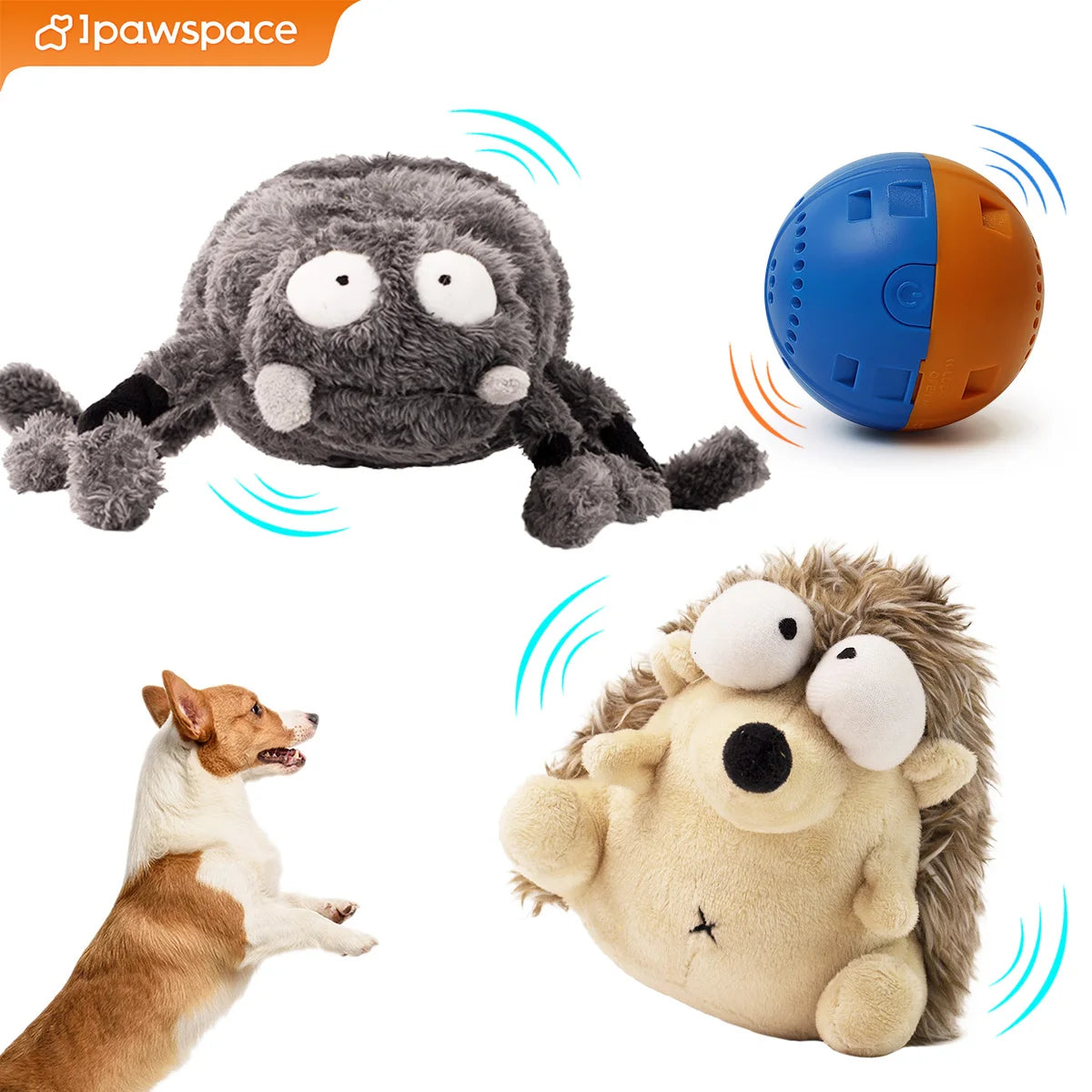 Interactive Dancing Dog Toy Ball – Motion Activated Plush Fetch