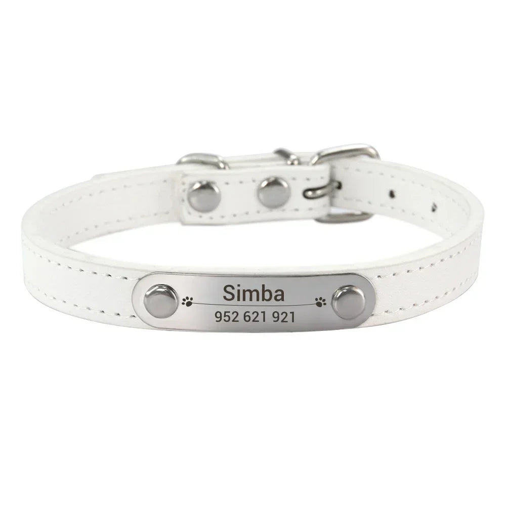 zPetsDatingCN Personalized Dog Collar with Carved Name ID – Pink, All Sizes, Anti-Lost
