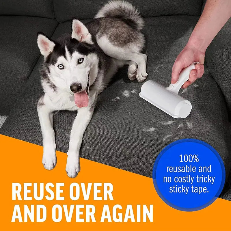 Pet Hair Remover Roller – Self-Cleaning One-Hand Lint & Fur Remover for Dogs