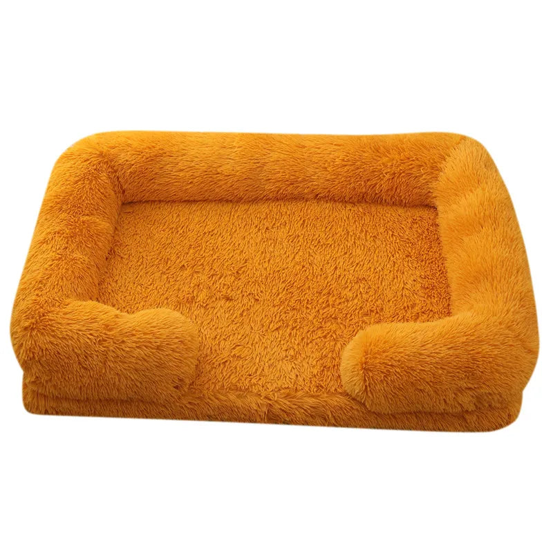 Dog Bed Plush Pet Bed – Thickened Winter Sleeping Pad, Removable Cover for Small & Large Dogs