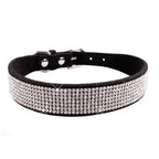 Crystal Rhinestone Dog Collar – Suede with Zinc Buckle