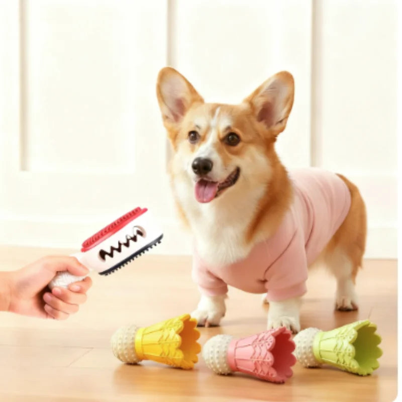 Badminton Shape Bite-Resistant Interactive Dog Toy