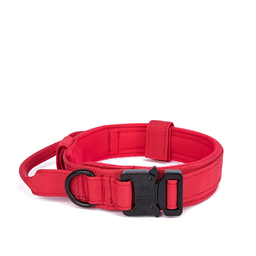 Reflective Nylon Dog Collar and Leash Set – Tactical 2PC for Large Dogs