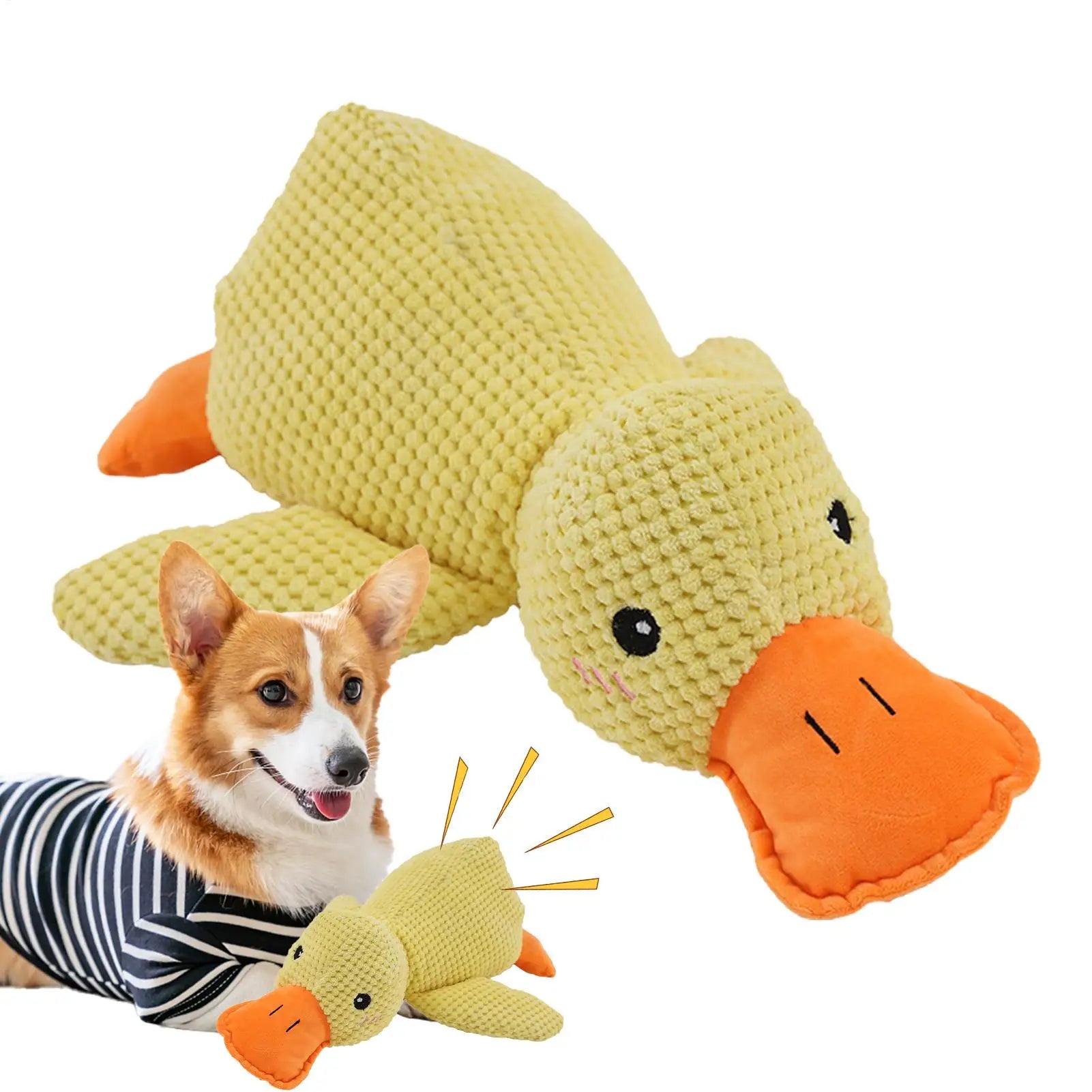 Stomping Duck Plush Dog Toy – Bite Resistant Large