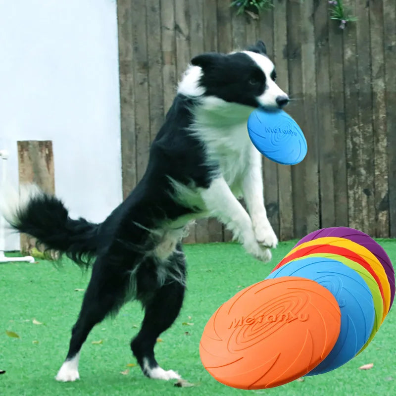 Silicone Dog Flying Disc Toy – Durable Soft Frisbee for Interactive Pet Play
