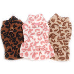 Leopard Print Dog Coat – Fleece Winter Hoodie XS-XL