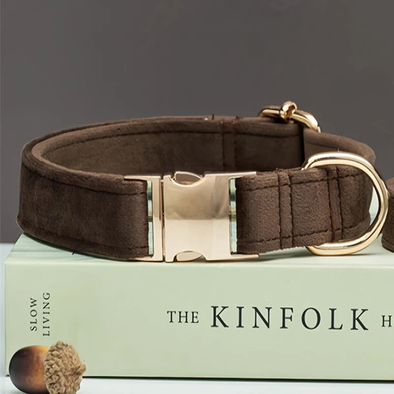 Personalized Dog Collar – Velvet Engraved Name Collar