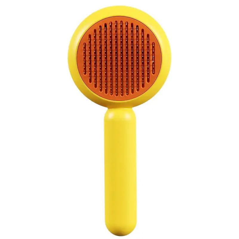 Duck Design Self-Cleaning Dog Brush – Gentle Detangling & Massage Comb