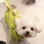 Dinosaur Dog Flannel Jumpsuit – Cozy Winter Romper for Small Dogs