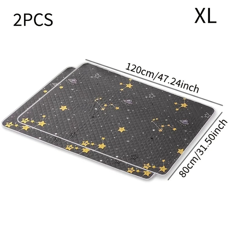 KEMORELA Reusable Dog Training Mats – 2PCS Washable Pet Toilet Pads for Floors & Car Seats
