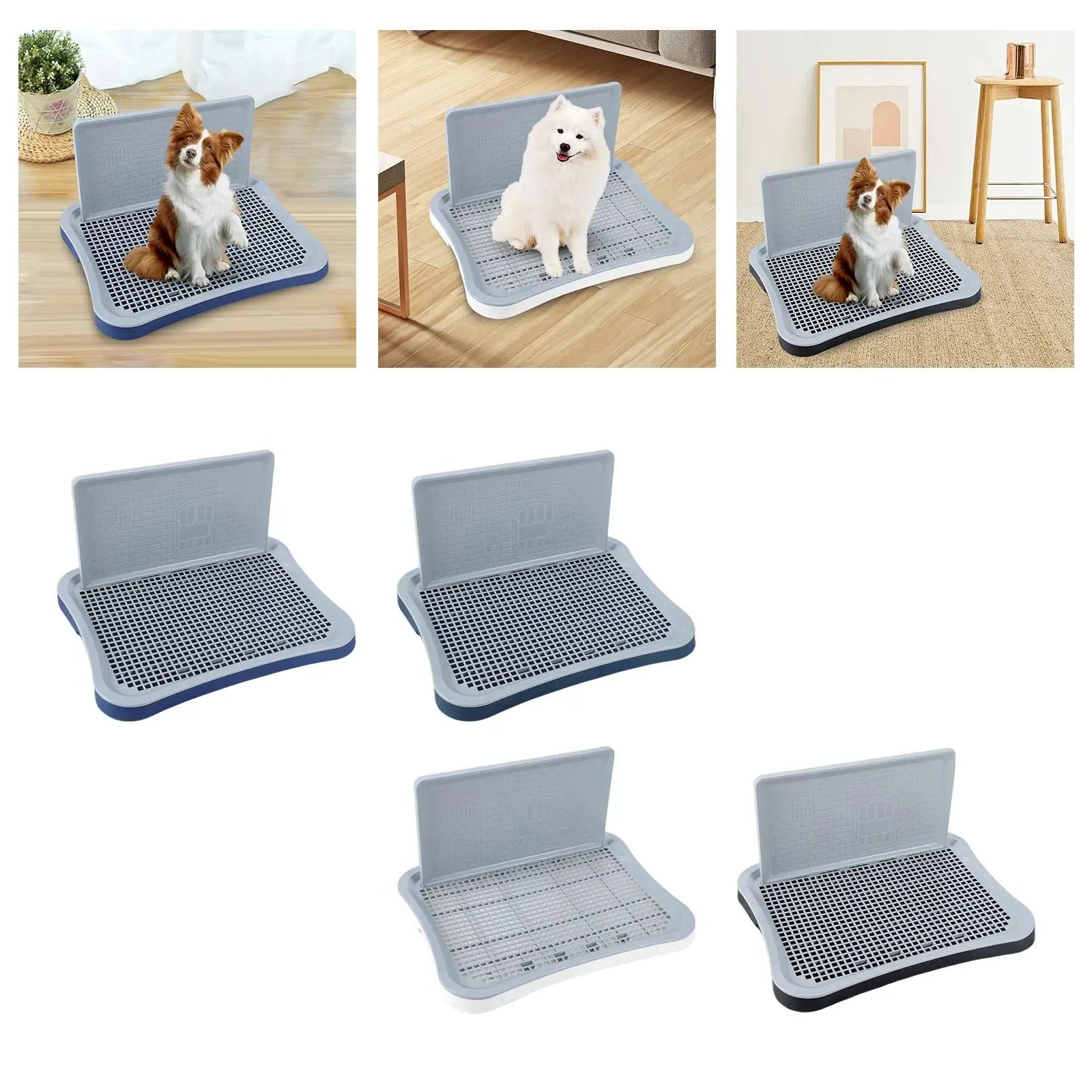Dog Potty Tray with Wall – Anti-Splash Toilet