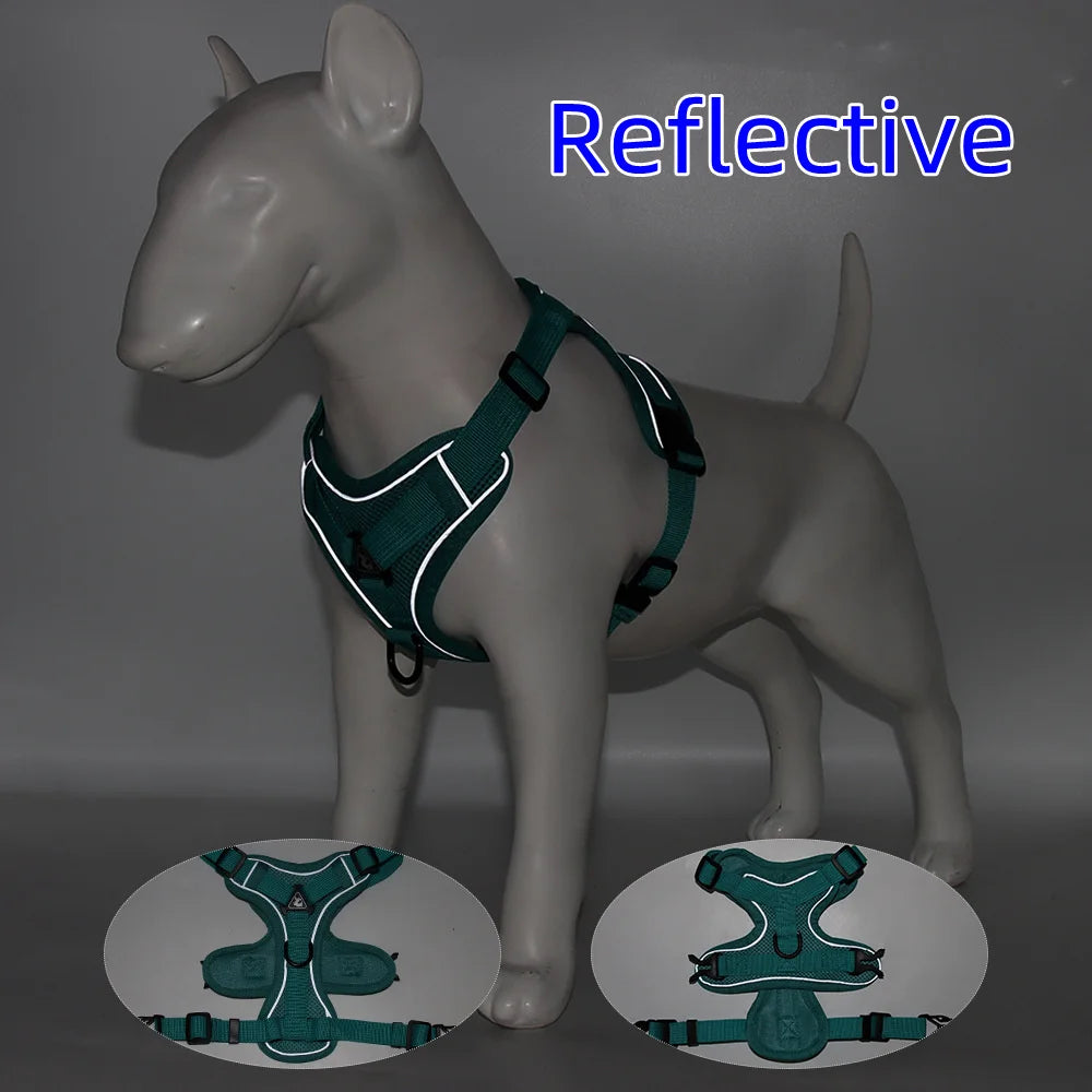 Dog Harness & Leash Set – Padded Adjustable Vest