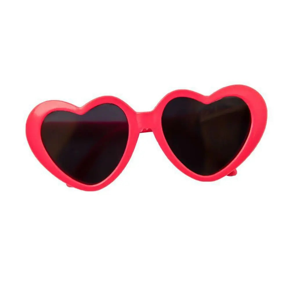 Fashion Heart Dog Sunglasses – Lightweight Photo Accessory