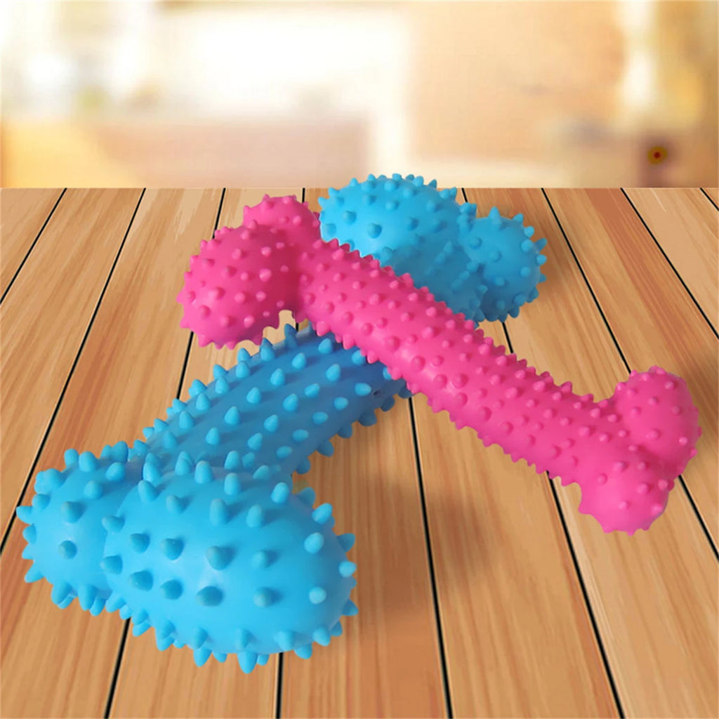 Rubber Bone Shape Chew Toy - 2 Sizes for Dogs | Durable & Dental-Friendly
