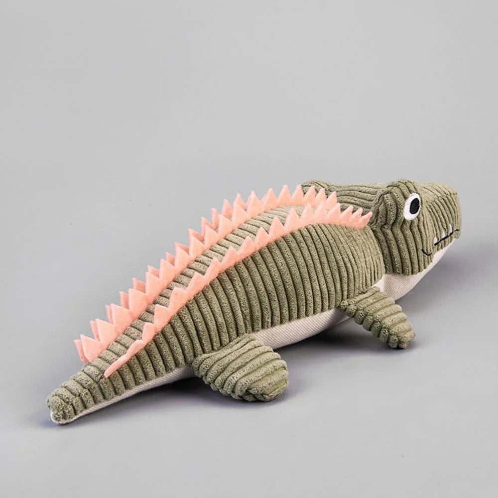 Crocodile Plush Dog Toy – Squeaky Dental Chew