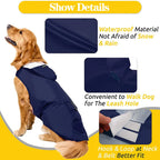 Waterproof Dog Raincoat Hoodie – Reflective Stripe Rain Jacket