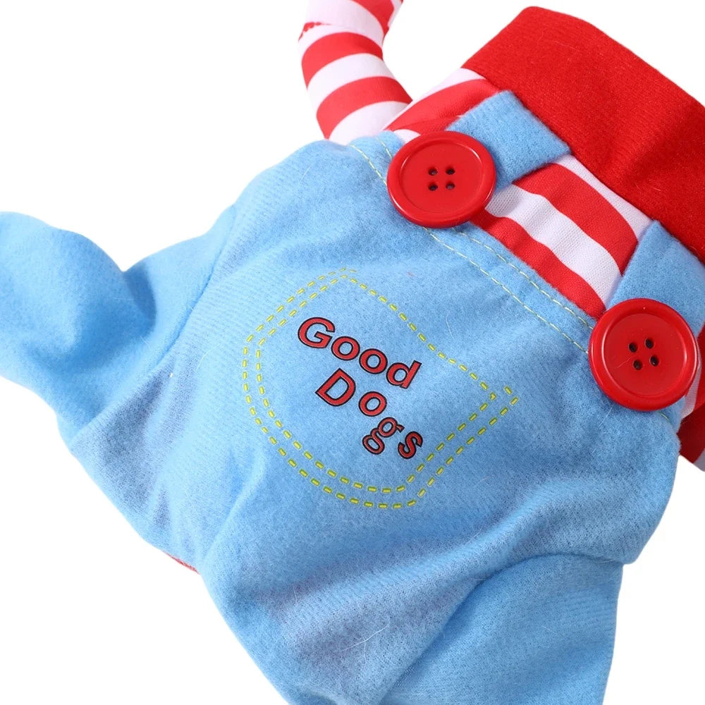 Holapet Striped Dog Cosplay Costume – Red & Pink