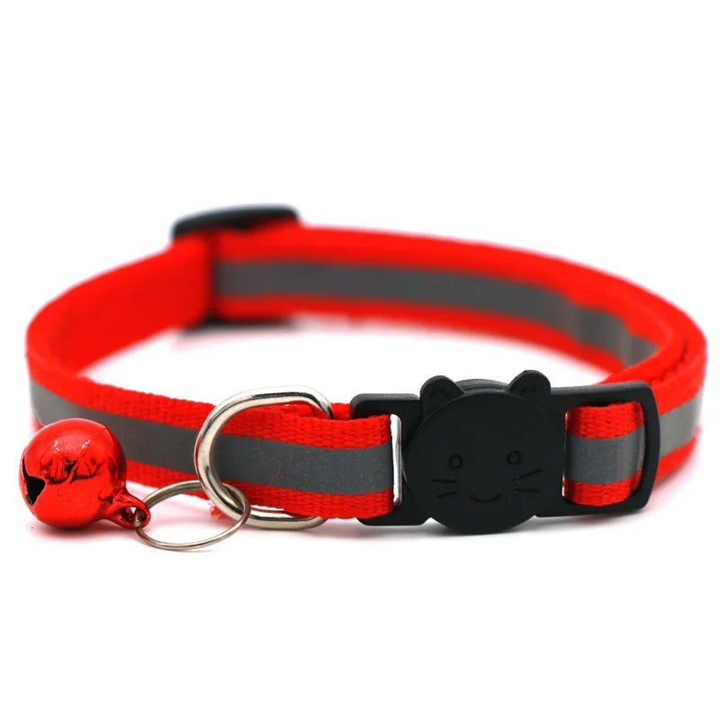 Mini Adjustable Dog Collar with Bell & Bow Tie – Reflective Small Puppy Collar