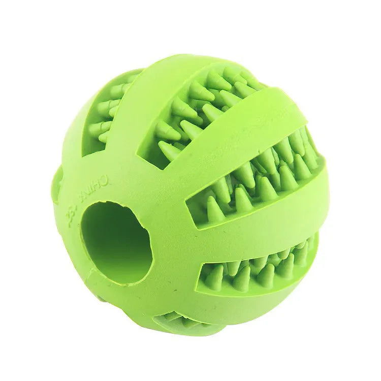 Bite Resistant Treat Feeder Ball - Durable Toy for Dogs with Tooth Cleaning Benefits