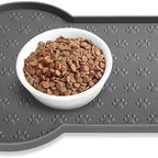 Silicone Dog Feeding Mat – Non-Slip Waterproof Pet Bowl Mat with Raised Edges, Washable