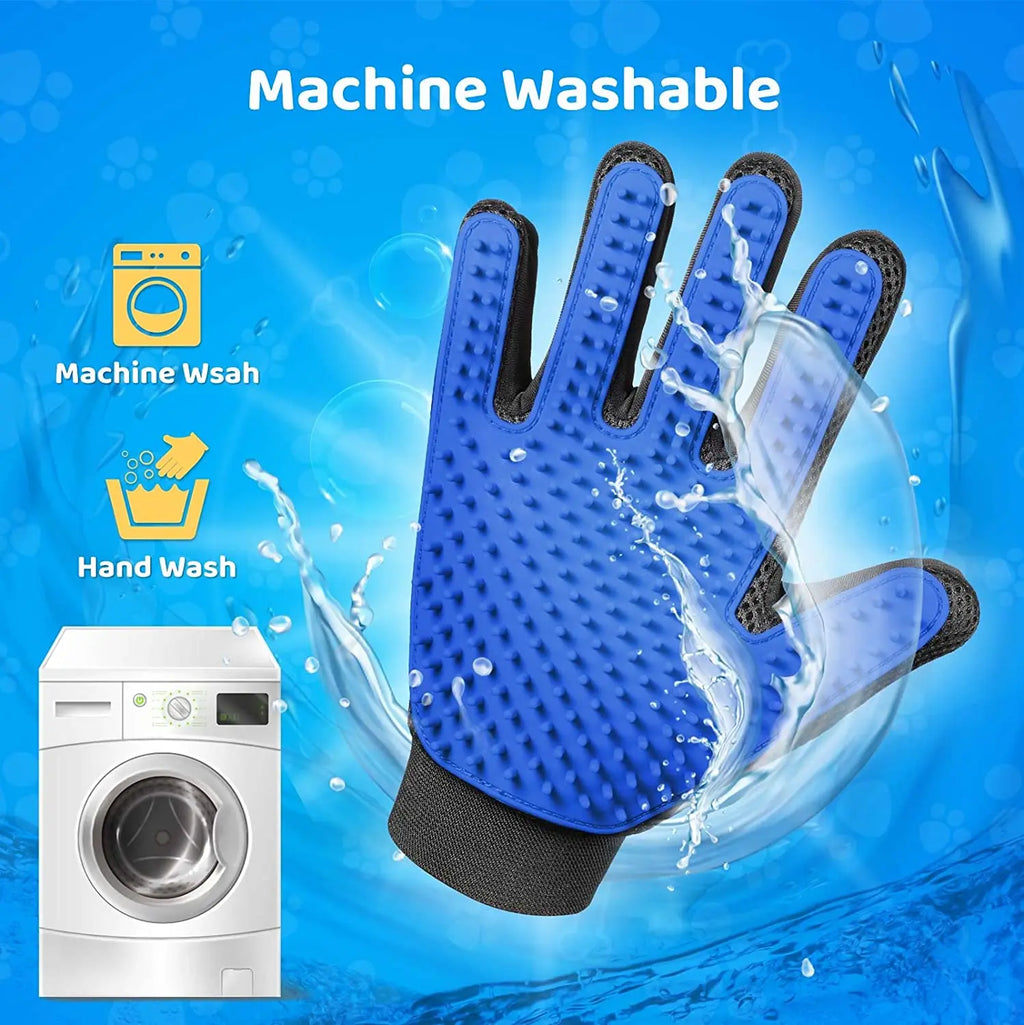 Pet Grooming Glove Hair Removal Mitt For Dogs Gentle Easy Pet Hair Upkeep
