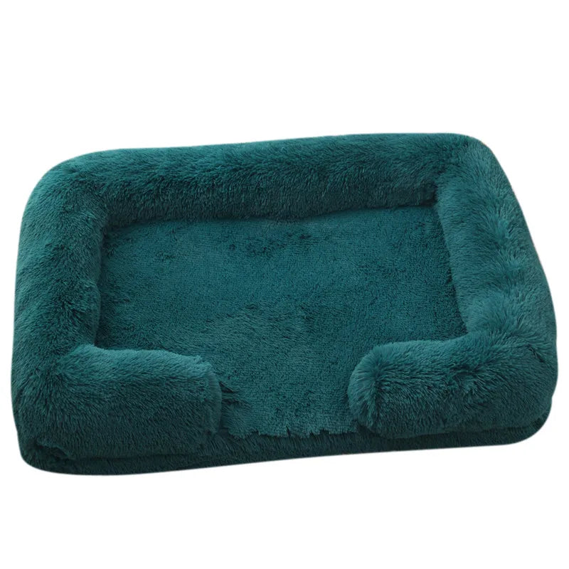 Dog Bed Plush Pet Bed – Thickened Winter Sleeping Pad, Removable Cover for Small & Large Dogs
