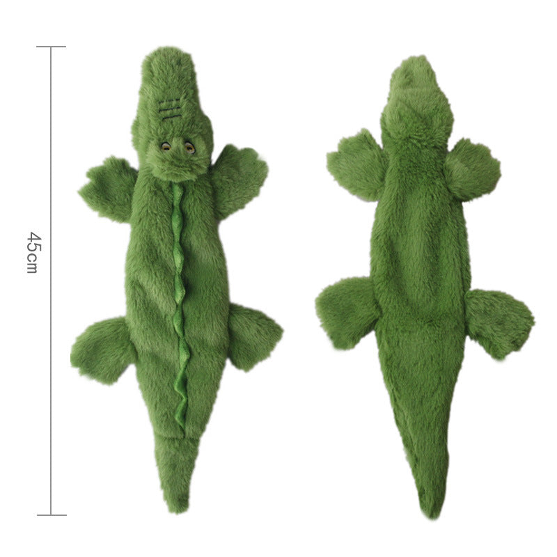 Crocodile Plush Dog Toy – Squeaky Interactive for Outdoor Play