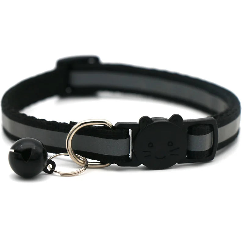 Mini Adjustable Dog Collar with Bell & Bow Tie – Reflective Small Puppy Collar