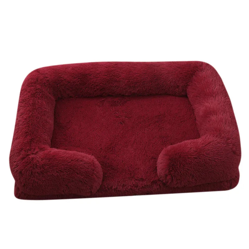 Dog Bed Plush Pet Bed – Thickened Winter Sleeping Pad, Removable Cover for Small & Large Dogs