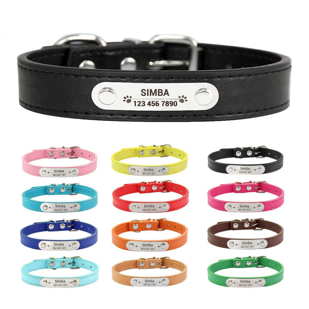 zPetsDatingCN Personalized Dog Collar with Carved Name ID – Pink, All Sizes, Anti-Lost