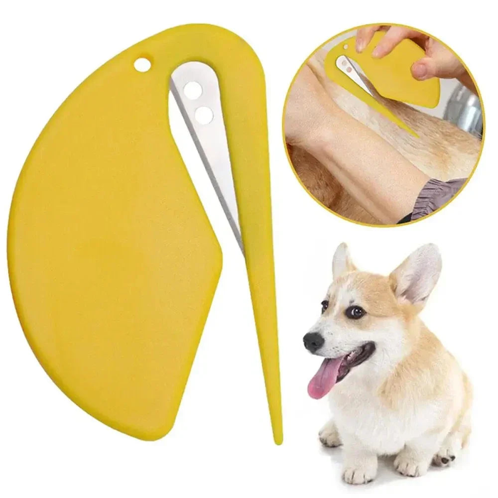 Multicolor Dog Knot Cutter – Stainless Steel Grooming & Shedding Brush