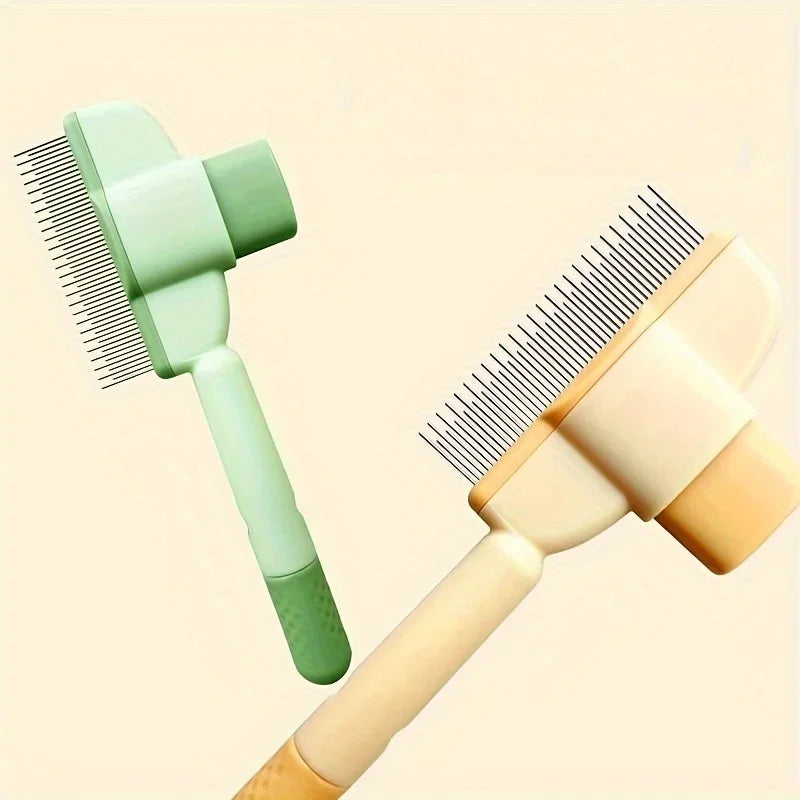 Dog Hair Knot Comb – Self Cleaning Floating Hair Removal Grooming Brush for Dogs