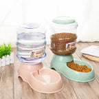 2-in-1 Automatic Dog Water Dispenser & Food Bowl Station
