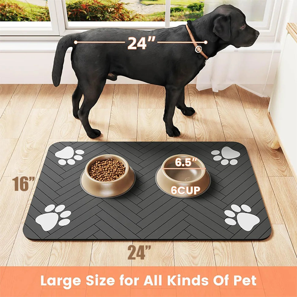 Pet Placemat for Dogs – Waterproof Dog Food & Water Bowl Mat, Quick-Dry, Anti-Slip Feeder Pad