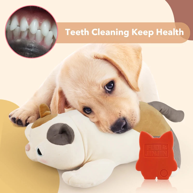Heartbeat Plush Dog Toy Pillow – Anxiety Relief Comfort Companion